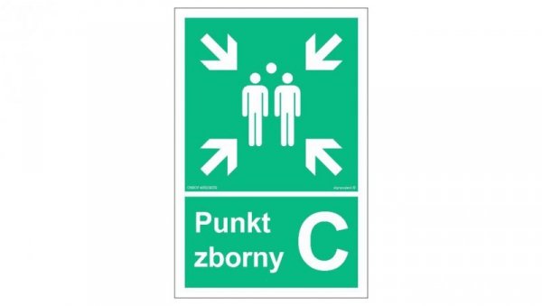 ZNAK - AC045 Punkt zborny C 70 x 105 cm TS - Płyta TD foto.