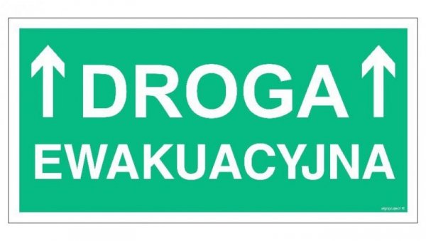 ZNAK - AC051 Droga ewakuacyjna 20 x 10 cm KS - Folia podłogowa foto.