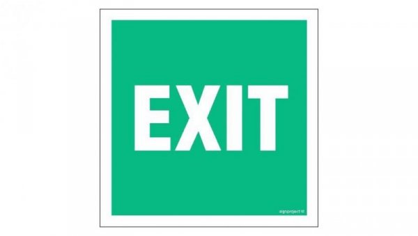 ZNAK - AC062 EXIT 10 x 10 cm PS - Płyta 1mm foto.