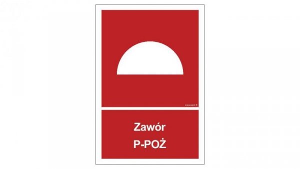 ZNAK - BC051 Zawór P-POŻ 35 x 51,8 cm FN - Folia samoprzylepna
