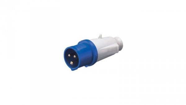 Wtyczka przenośna 16A 3P 230V niebieska 6h IP 44 IEC 309 ELIT00672