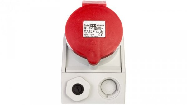 Gniazdo stałe Kombi 32A 5P 400V + 2P+Z 230V IP44 1018