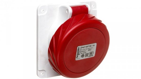 Gniazdo przemysłowe, kątowe, 3p+N+E, 16A, 380...415 V AC, IP 67 PKF16F735