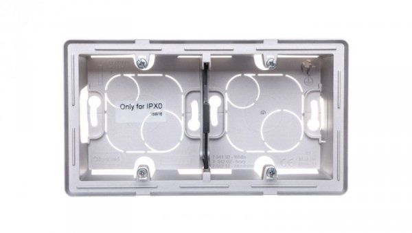 VALENA LIFE Puszka natynkowa podwójna aluminium 754212