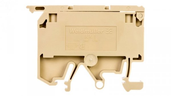 Złączka szynowa bezpiecznikowa 2-przewodowa 4mm2 G 5x20mm beżowa ASK 1/EN 0474560000