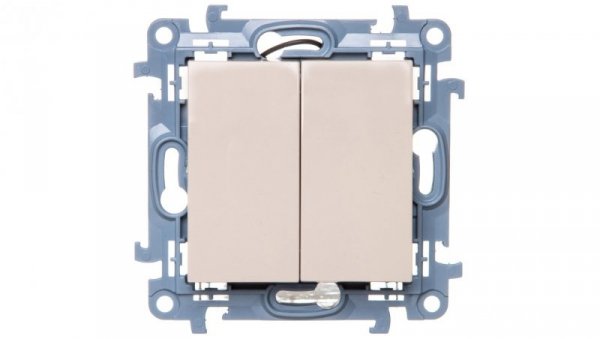 Simon 10 Łącznik świecznikowy z podświetleniem LED 10AX IP44 kremowy CW5BL.01/41