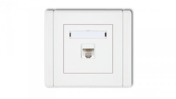 FLEXI Gniazdo komputerowe pojedyncze 1xRJ45, kat. 5e, 8-stykowe biały FGK-1