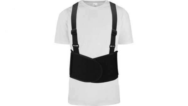 Pas podtrzymujący z poliestru i elastanu kolor czarny rozmiar M CORP CEINT04TM