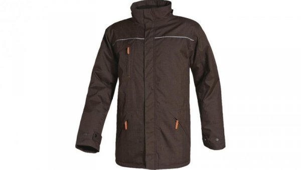 Kurtka z poliestru 2 warstwy laminowane kolor brązowy rozmiar XXL CORP ODDAMAXX