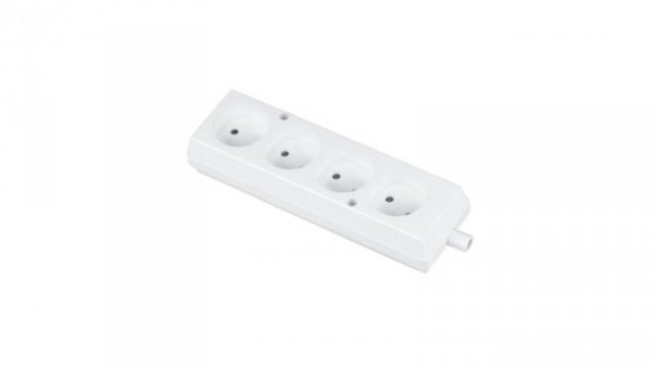 Gniazdo przenośne czterokrotne 16A 2P 250V białe GN-460