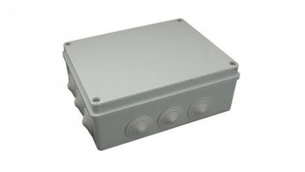 Puszka n/t hermetyczna 240x190x90 12 dławików IP55 szara S-BOX 506