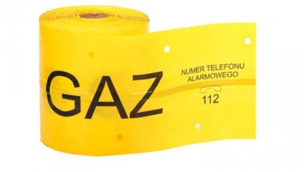 Folia żółta 20 cm, z nadrukiem, z wkładką stalową TOL-Gn/30/20