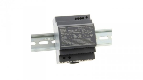 Zasilacz na szynę DIN 85W 12V HDR-100-12 7,1A do led Mean Well