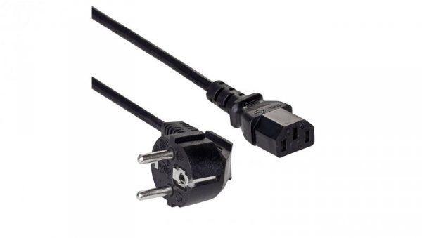 Kabel zasilający Akyga AK-PC-01C CU 3x0.75mm² CEE 7/7 / IEC C13 1.5 m