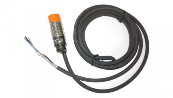 Czujnik indukcyjny M18 8mm 12-24V DC PNP NO z przew. 2m PR18-8DP