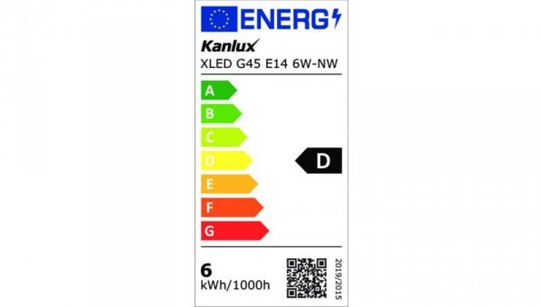 Żarówka LED E14 XLED G45 E14 6W-NW-M 810lm 4000K barwa neutralna 29629