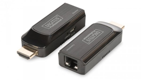 Mini Przedłużacz/Extender HDMI do 50m po skrętce Cat.6/7 1080p 60Hz FHD HDCP 1.2 z audio (zestaw) DS-55203