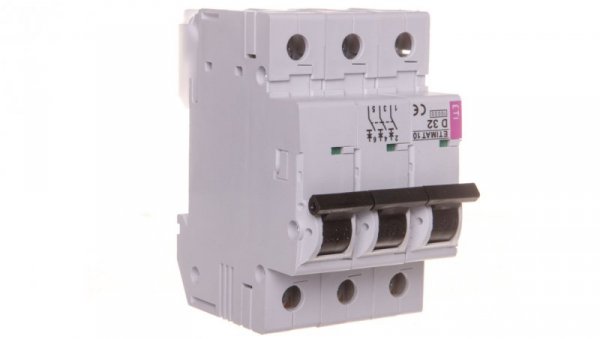 Wyłącznik nadprądowy 3P D 32A 10kA AC ETIMAT10 002155719