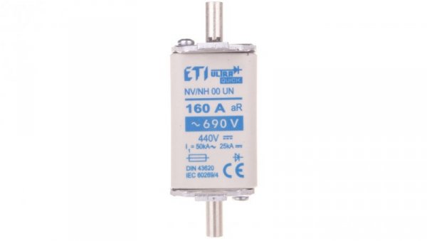 Wkładka bezpiecznikowa NH00 160A aR 690V M00UQ U-N 004331215