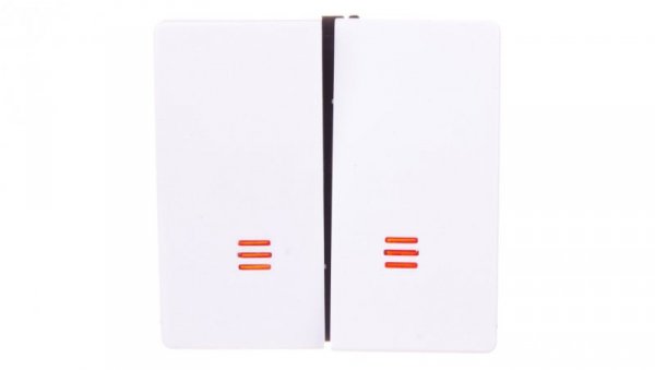 Simon 82 Klawisz podwójny łącznika świecznikowego z podświetleniem biały 82025-30