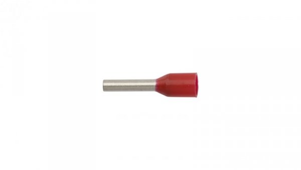 Końcówka tulejkowa izolowana 1mm2/8mm czerwona cynowana TI1L8 /100szt./
