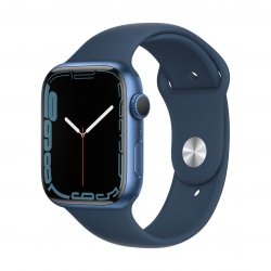 Apple Watch Series 7 45mm GPS Koperta z aluminium w kolorze niebieskim z paskiem sportowym w kolorze błękitnej toni