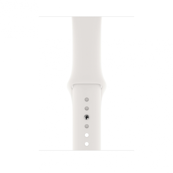Apple Watch Series 4 / GPS + LTE / Koperta 44mm z aluminium w kolorze srebrnym / Pasek sportowy w kolorze białym