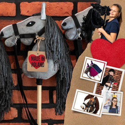 Hobby Horse Skippi - koń na kiju - Szary