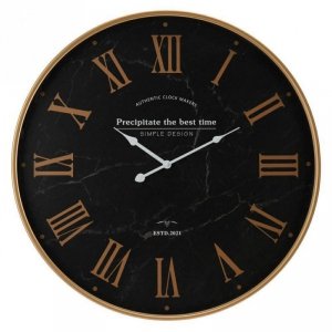 Zegar ścienny złoto czarny 60 cm