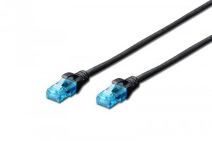 Digitus Patch cord U/UTP kat.5e PVC 0,5m Czarny