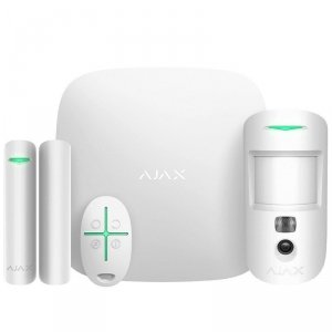 AJAX Zestaw alarmowy StarterKit Cam Hub 2, MC, DP, SpaceControl, biały