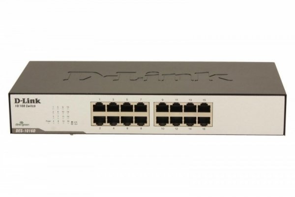 D-Link DES-1016D switch L2 16x10/100 Desktop/Rack 19&#039;&#039; Metal NO FAN