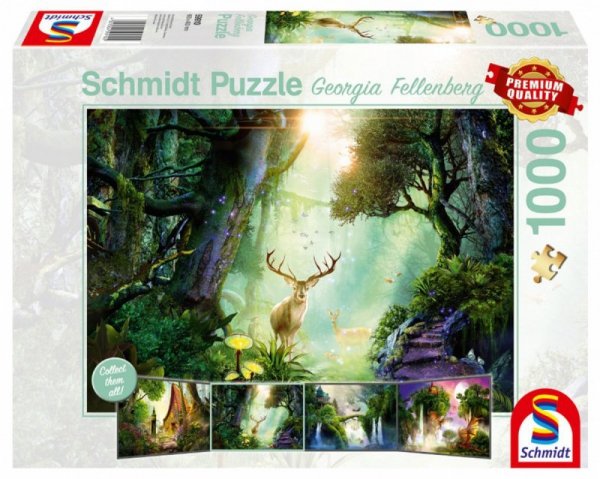 Schmidt Puzzle 1000 elementów GEORGIA FELLENBERG Jeleń w lesie