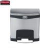 Kosz Slim Jim® Step-On 15L Metal stainless steel / black