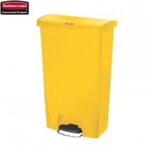 Kosz Slim Jim® Step-On 68L Resin Containers yellow