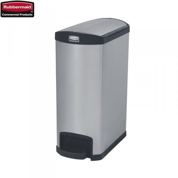 Kosz Slim Jim® Step-On 50L Metal stainless steel End Step Style / black