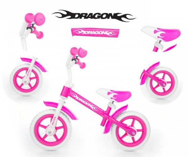 Rowerek Biegowy Dragon Pink różowy