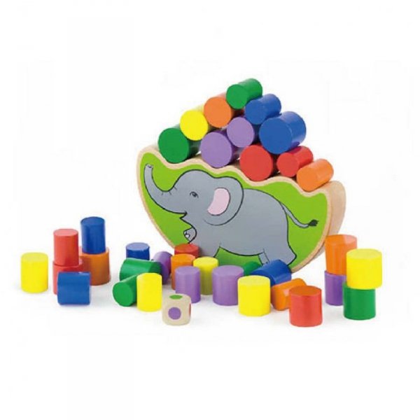 Viga Gra 2w1 - balansujący słoń drewania  zabawka