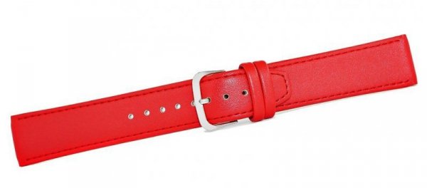 Pasek do zegarka CLASSIC - skóra 22 mm 4999-22XXL-4S Czerwony