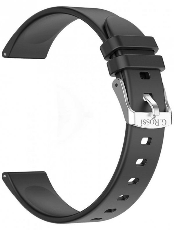 Pasek silikonowy do Smartwatcha G.Rossi SW010 CZARNY GR22-1