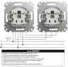 Schneider Electric, Sedna Design i Elements, Gniazdo zasilające 2P+PE z przesł torów prąd, zaciski bezgwintowe, białe, SDD111012