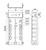 Korytko kablowe perforowane 200x60 grubość 1,0mm KGJ/KGOJ200H60/3 161016 /3m/