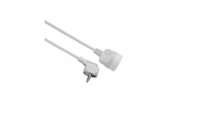 Przedłużacz 1-gniazdowy, 5m, 3x1,0mm OWY biały 28213