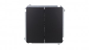 Simon Basic Łącznik schodowy podwójny (moduł) 10AX, 250V, zaciski śrubowe czarny BMW6/2.01/49