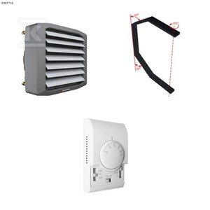 Nagrzewnica wodna LEO L3 w zestawie z konsolą montażową LEO L i regulatorem TS DMT710