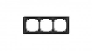 DECO Ramka uniwersalna potrójna z tworzywa DECO Soft czarny mat 12DRSO-3
