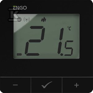 Regulator temperatury internetowy, ENGO E20i-B, bezprzewodowy, Wi-Fi, czarny, 230V