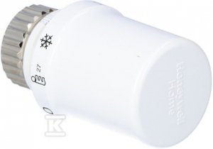 Kompaktowa głowica termostatyczna o gładkiej powierzchni i wysokiej efektywności energetycznej Thera-6, nastawa 6-28oC