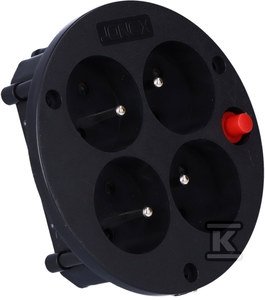 Gniazdo do przedłużacza 4x220V+Termik GDPN NOWE