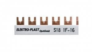 Szyna łączeniowa 1P 80A 16mm2 widełkowa (18 mod.) 1F S18 1F-10 45.181